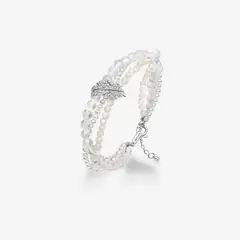 GENERICO - Pulsera Hefang De Plumas A La Luz De La Luna Cristales Circonitas Moda