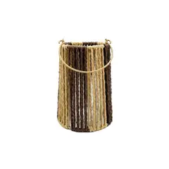 GENERICO - Porta Vela Decorativa de Fibra Rústica