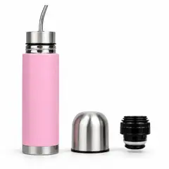 BAZUCA - Termo Mate Acero Inoxidable 2 en1 Botella Termica Tawo 750 Ml Rosado