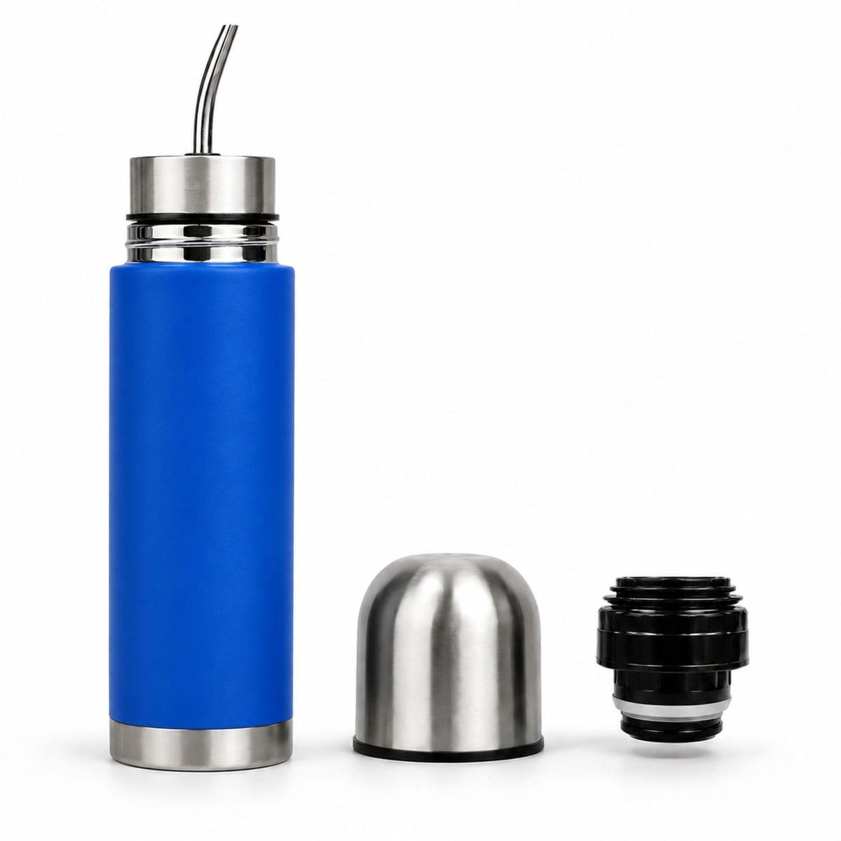 BAZUCA - Termo Mate Acero Inoxidable 2 en1 Botella Termica Tawo 750 Ml Azul