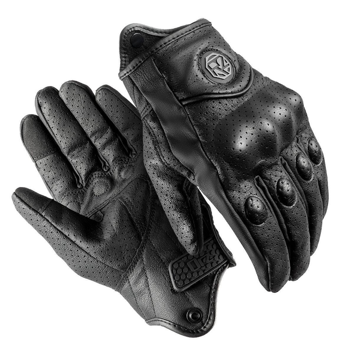 GENERICO - Guantes de Moto Cuero Perforado Touch ORZ
