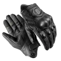 GENERICO - Guantes de Moto Cuero Perforado Touch ORZ
