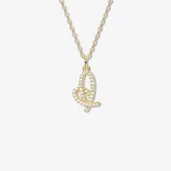 GENERICO - Collar Hefang Con Corazón Brezel Circonitas Plata 925 Mujer Joyería
