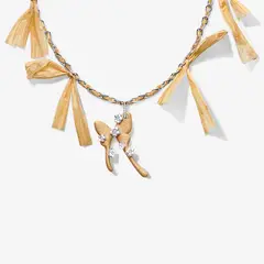 GENERICO - Collar Hefang De Mariposa Cola De Golondrina Con Cinta Circonitas Moda