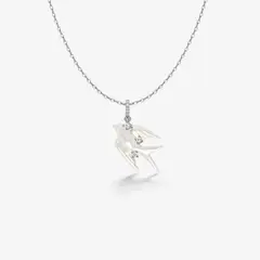 GENERICO - Collar Hefang De Golondrina Circonitas Plata 925 Mujer Joyería Regalo