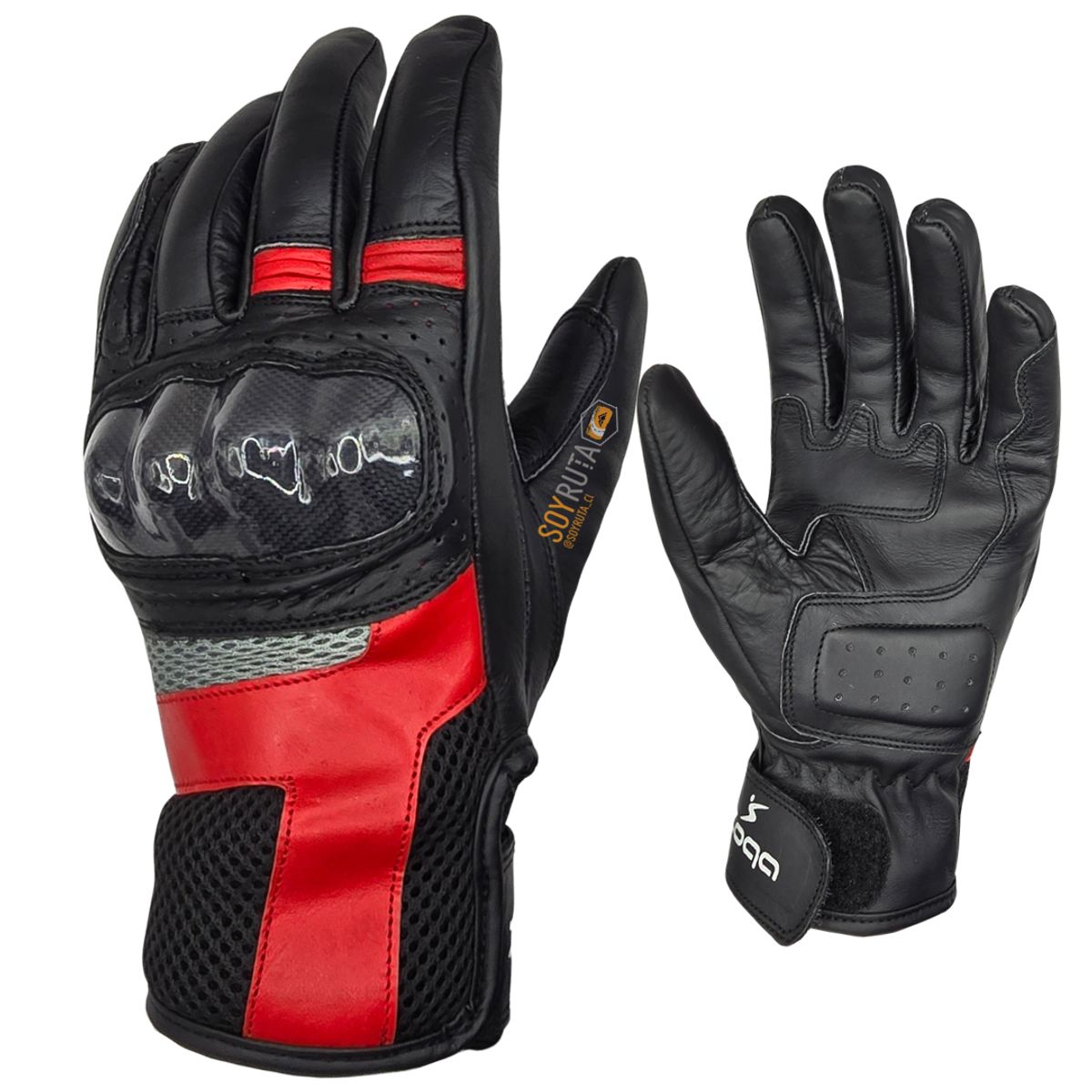 GENERICO - Guantes de Moto SR2 Negro cuero touch
