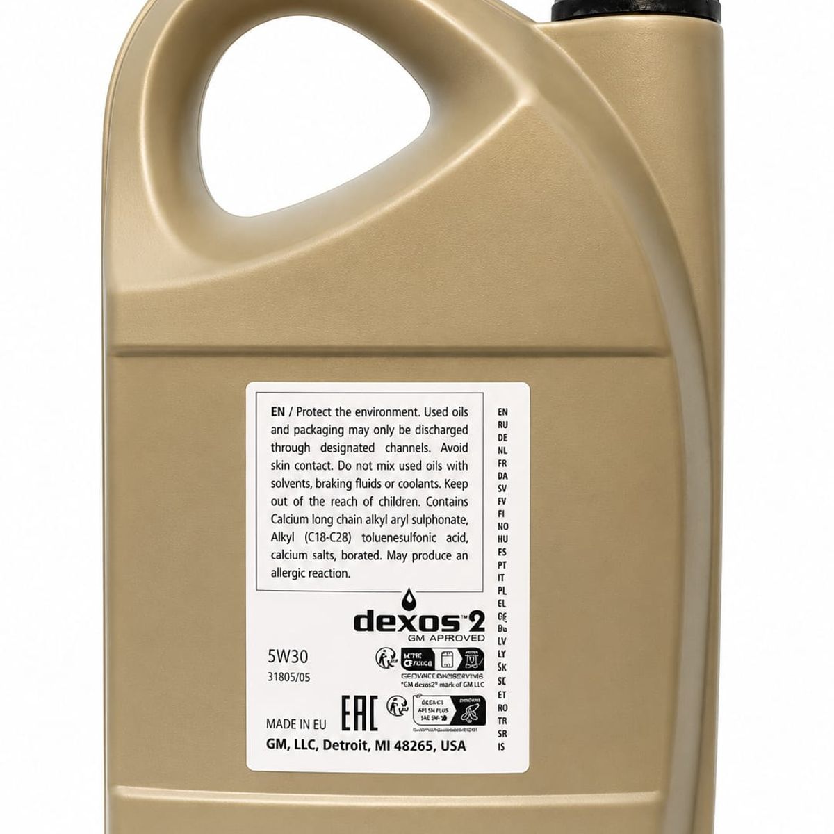 GENERICO - aceite 5w30 GM sncf c3dpf dexos2 sintetico 4l