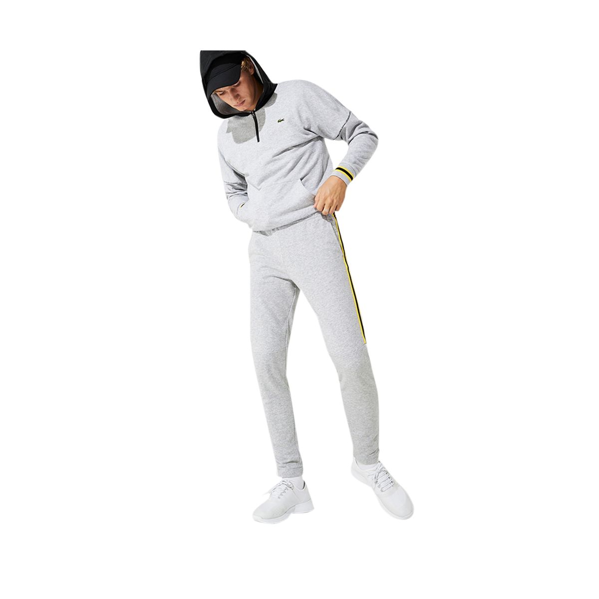 LACOSTE - Pantalones Jogger Side Stripe Fleece