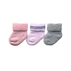 PUMUCKI - Set de 3 Pares de Calcetines Antideslizantes para Bebé Niña