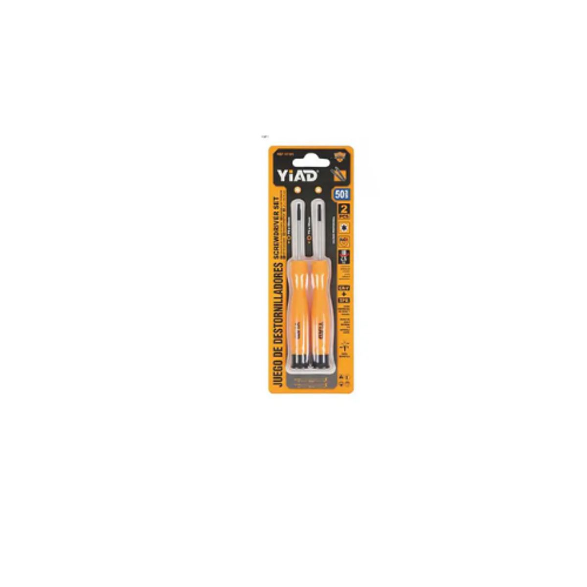 GENERICO - Juego De Destornilladores 2pcs Punta Estrella Y Paleta Magnetica 150mm