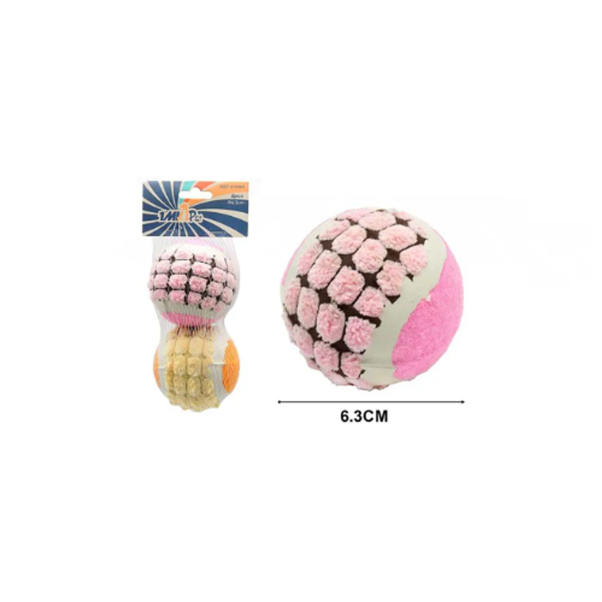 GENERICO - Pelotas De Juguete Para Perros 2pcs 6.3cm