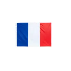 DORAL - Bandera De Francia 90x60 Cm Estampada Argollas Metálicas.