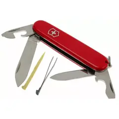 VICTORINOX - Navaja Cortapluma Recruit 84mm 10 Funciones Roja