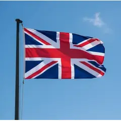 DORAL - Bandera De Inglaterra 90x60 Cm Estampada Argollas Metálicas.