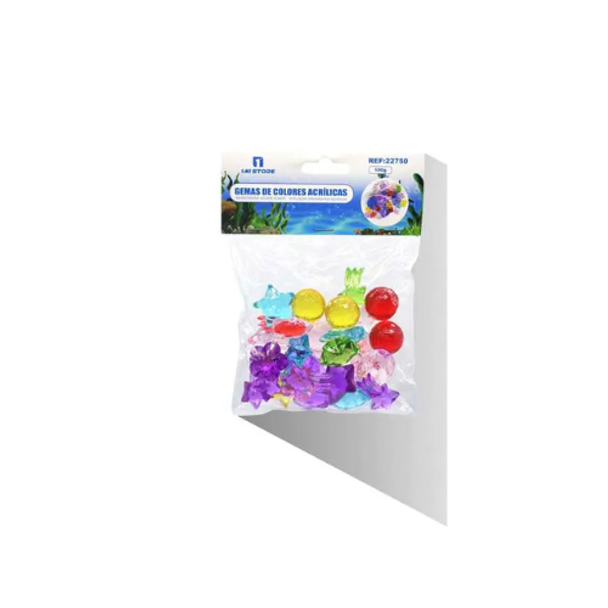 GENERICO - Gemas De Colores Acrílicas Decorativas 100g