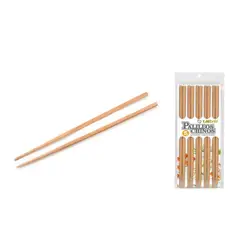 GENERICO - Palillos Chinos De Madera 5 Pares (24 cm)