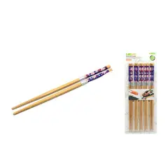 GENERICO - Palillos Chinos De Madera 5 Pares (24 cm) – Elegancia