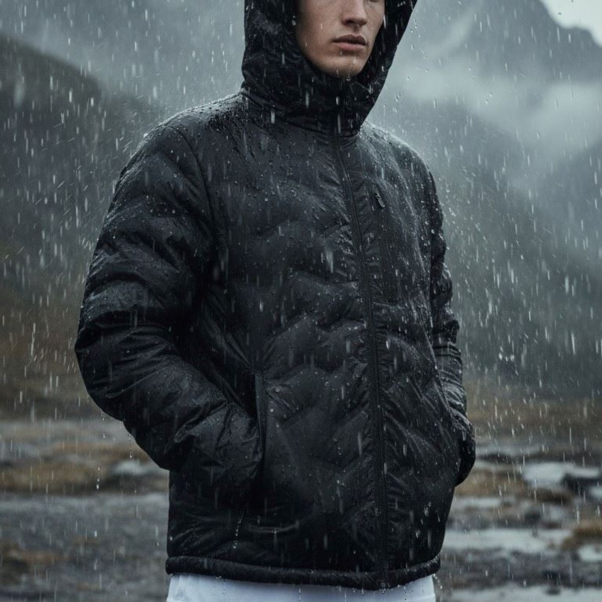BLUE MOUNTAIN - Parka Insulada Hombre Impermeable Premium