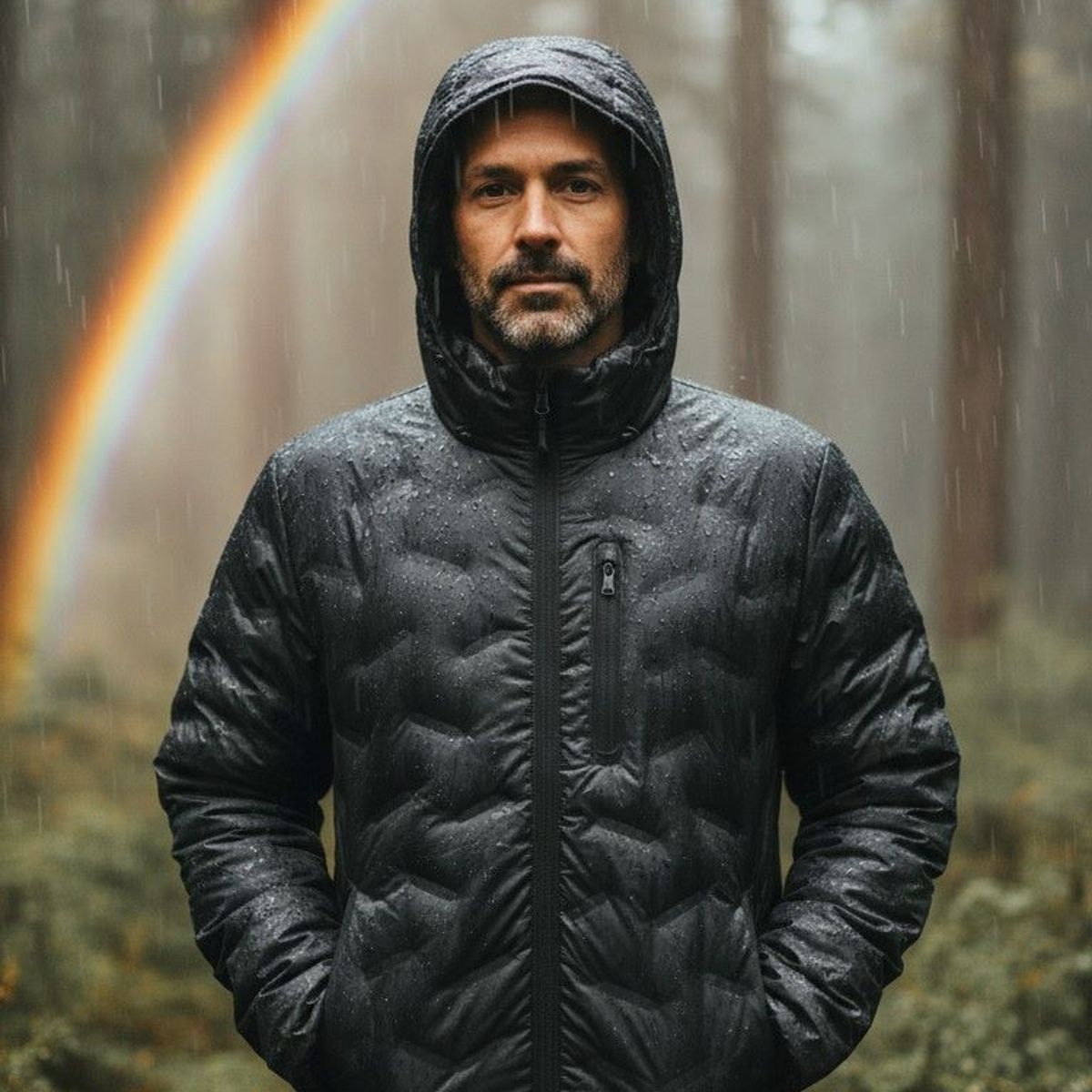 BLUE MOUNTAIN - Parka Insulada Hombre Impermeable Premium