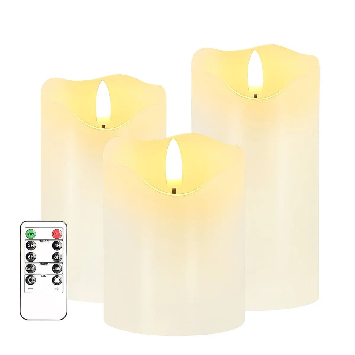 MOVI - Set 3 Velas Led Decorativas con Control Remoto