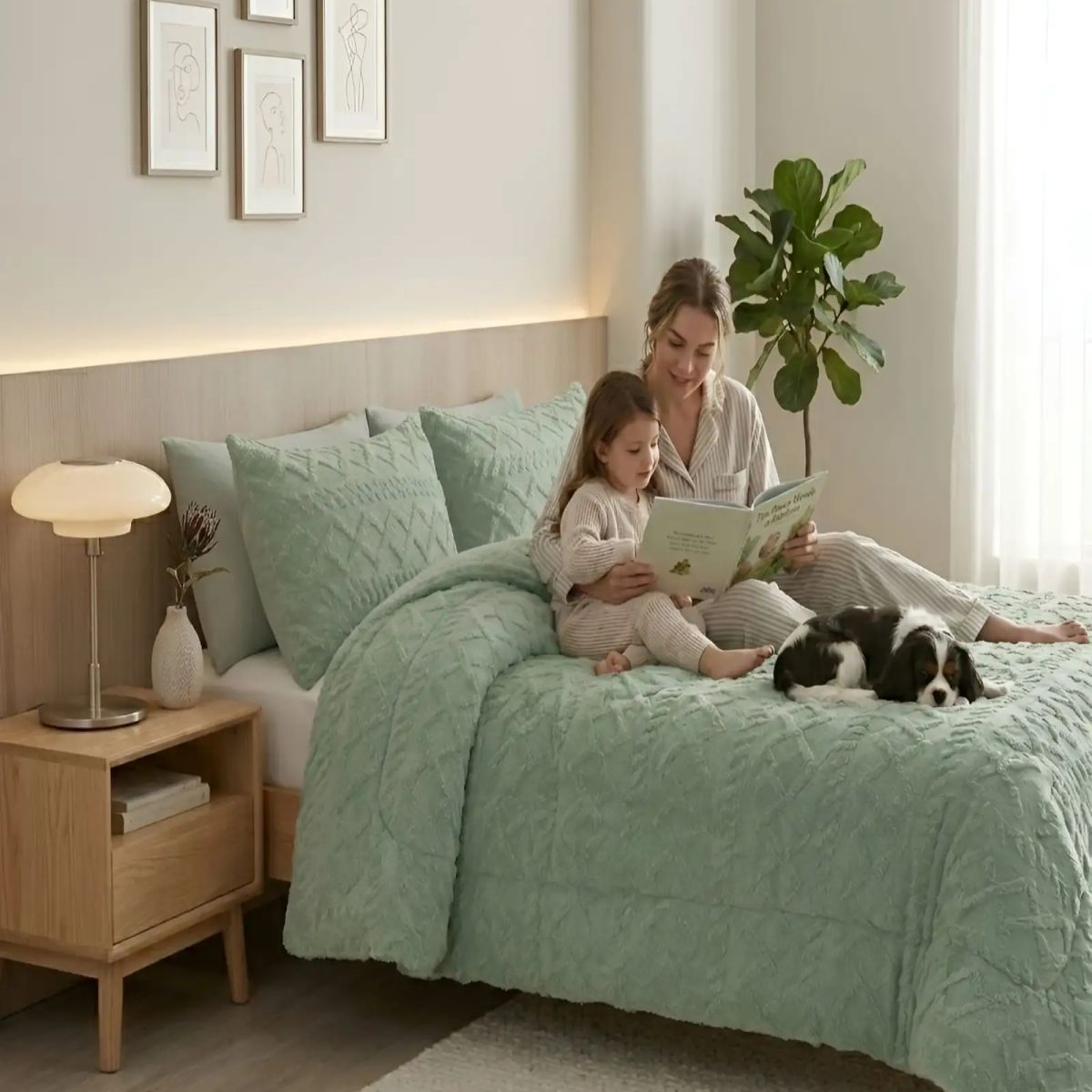 GENERICO - Cubrecama 2 Plazas Con Relieve Cobertor Elegante Suave