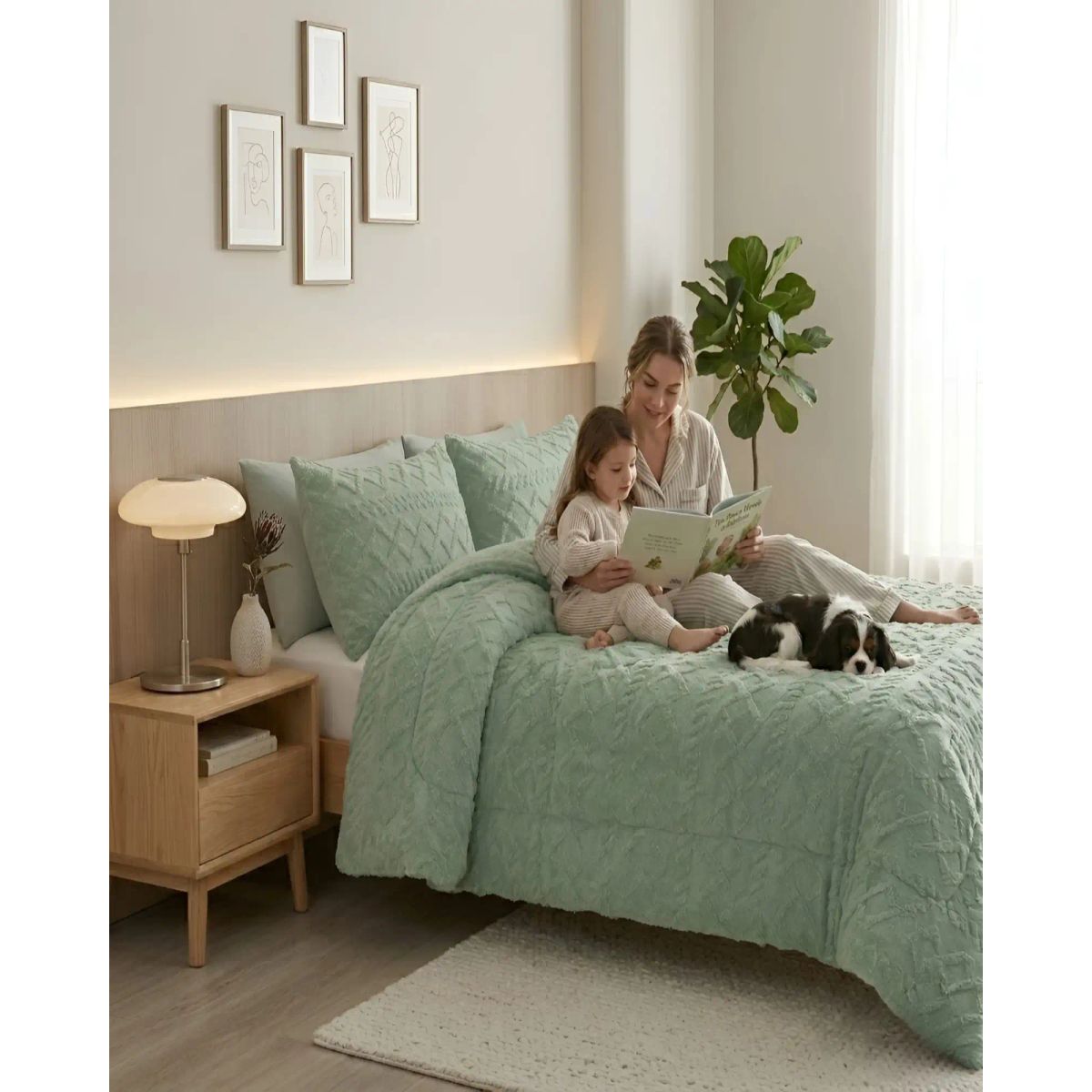 GENERICO - Cubrecama 2 Plazas Con Relieve Cobertor Elegante Suave