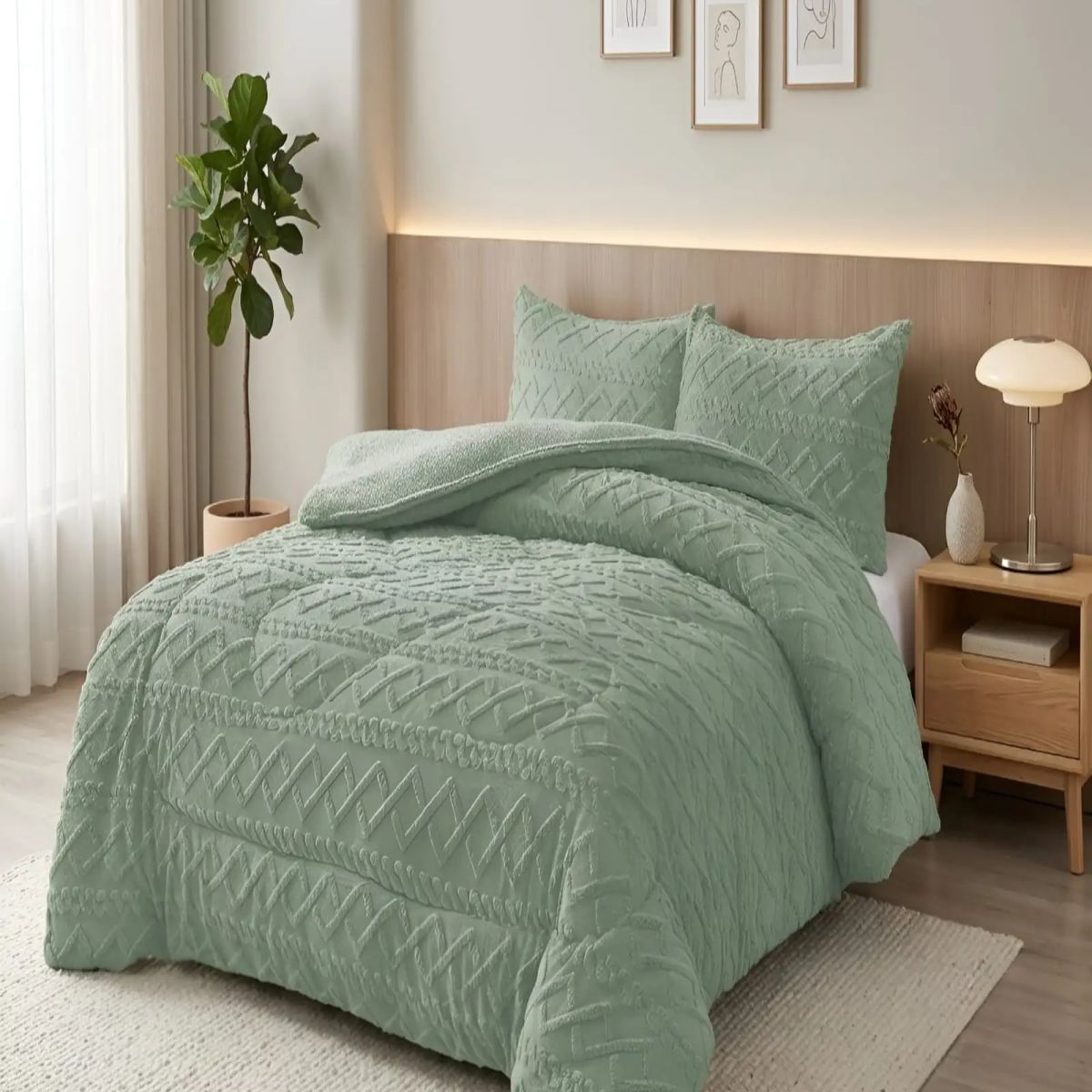 GENERICO - Cubrecama 2 Plazas Con Relieve Cobertor Elegante Suave