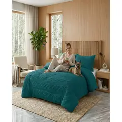 GENERICO - Cubrecama 2 Plazas Con Relieve Cobertor Elegante Suave