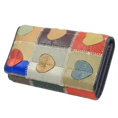 GENERICO - Billetera Tarjetero Monedero 100% Cuero Diseño Patchwork