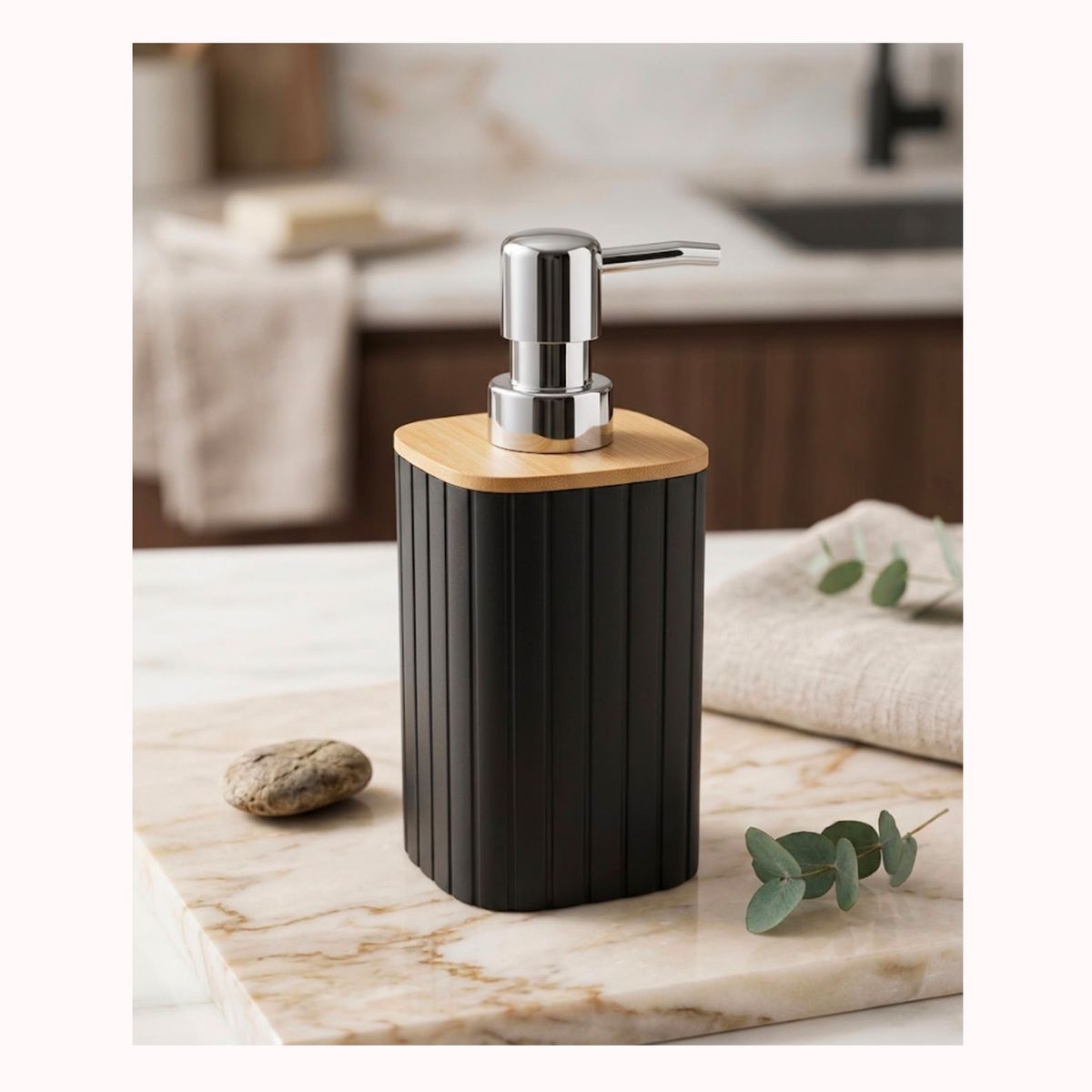 GENERICO - Dispensador De Jabón Líquido Para Baño Con Dosificador Negro