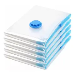 MOVI - PACK DE 6 BOLSAS GUARDA ROPA AL VACIO- TRANSPARENTE