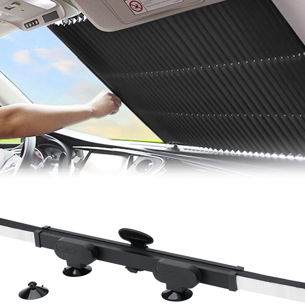 MOVI - PARASOL RETRÁCTIL PARA AUTOS Y CAMIONETAS XL