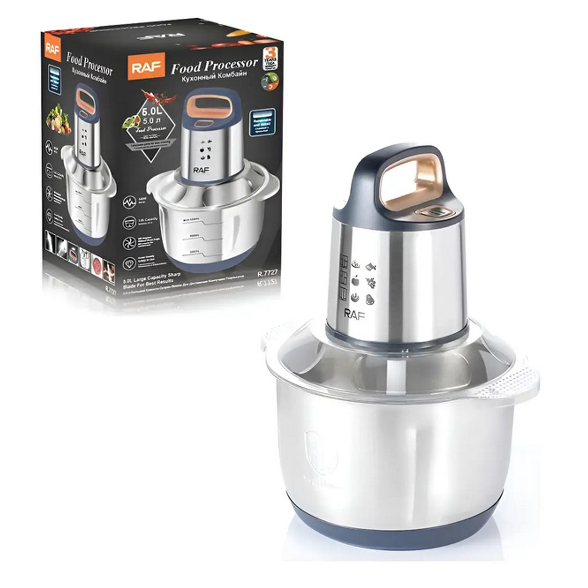GENERICO - Procesador De Alimentos Triturador Eléctrico 500w