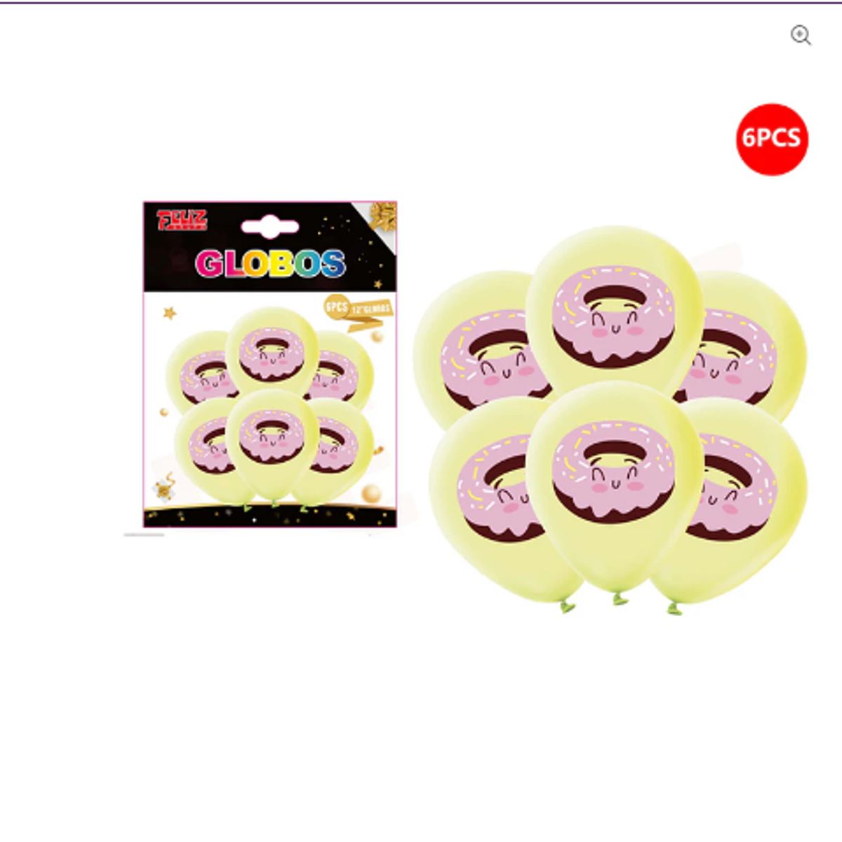 GENERICO - Globos de Donas 6 Unidades