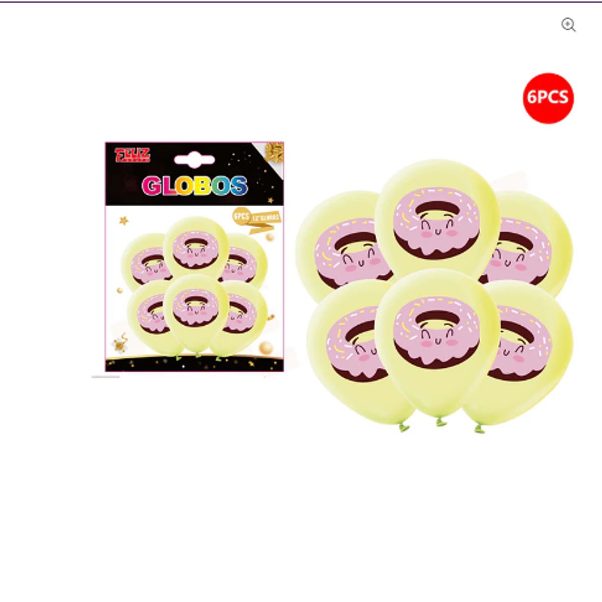 GENERICO - Globos de Donas 6 Unidades