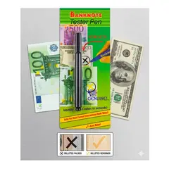 GENERICO - Lápiz Detector De Billetes Falsos Plumón Para Comercio Y Delivery