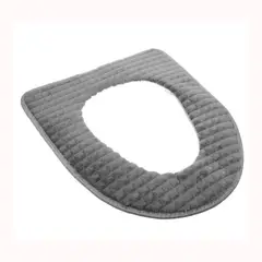GENERICO - Funda Para Asiento De Baño Acolchada Suave Para Invierno Gris