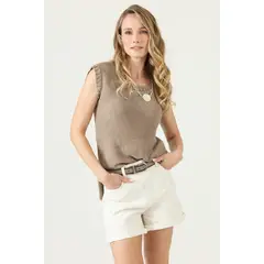 PRIVILEGE - Shorts Straight Blanco Cod 2100415
