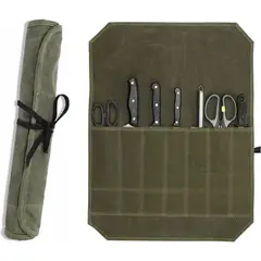 TSKY CHILE SHOPPING - Bolso Porta Cuchillos Gastronomía, Portátil Lona Encerada Cuchillos Bolsa para Almacenamiento