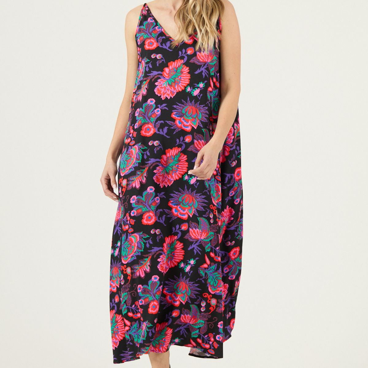 PRIVILEGE - Vestido Estampado Negro Cod 4005245