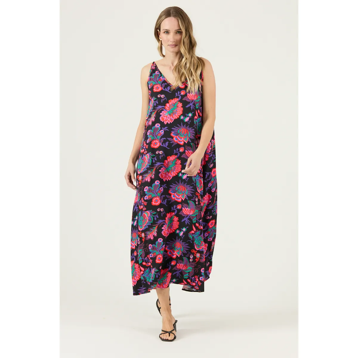 PRIVILEGE - Vestido Estampado Negro Cod 4005245