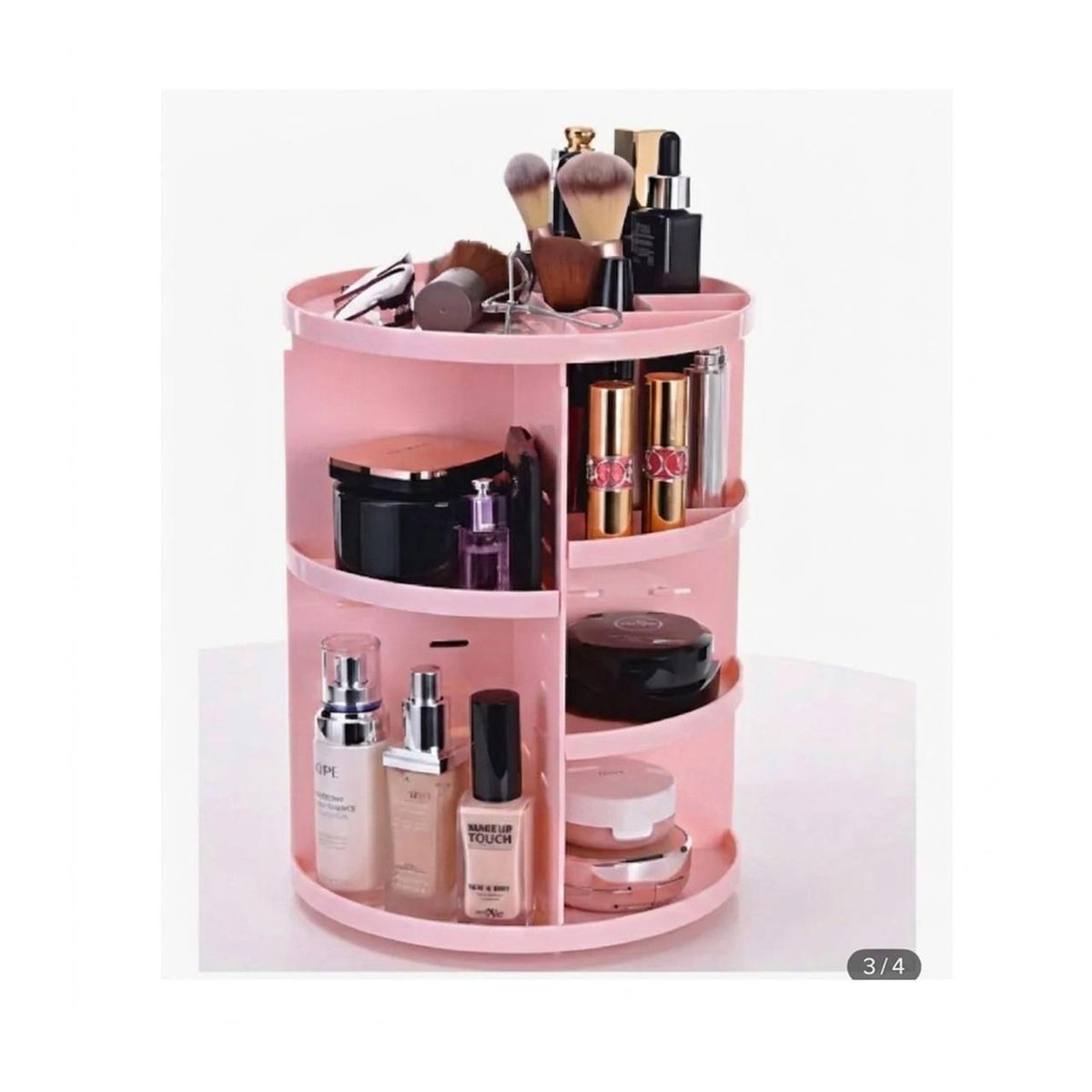 GENERICO - Organizador de cosmeticos Con rotacion 360 Color Rosado