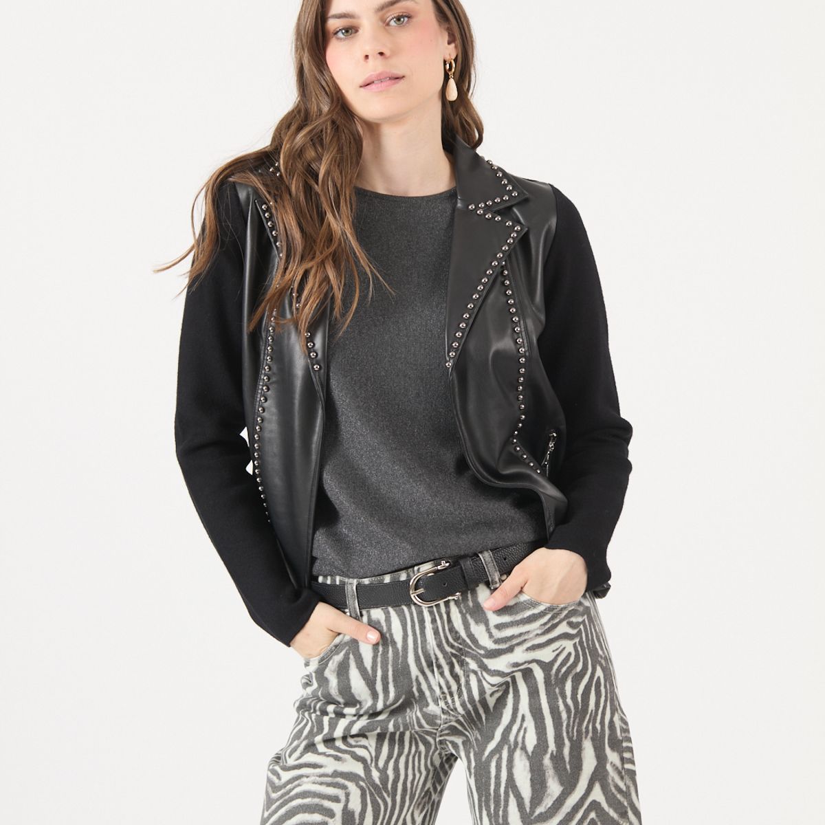 PRIVILEGE - Chaqueta Negra Cod 1535976