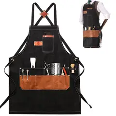 TSKY CHILE SHOPPING - Delantales de Lona, Trabajo Delantales para Hombres y Mujeres, delantal profesional de barbero