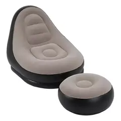 GENERICO - Sillón Inflable Con Puff Para Los Pies Ergonómico