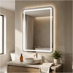 HOMER DESIGN - Espejo Baños Inteligente Luz Variable Antiempañante 80x100 Cm