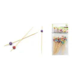 GENERICO - Palillos Pelota De Bambú (50 Piezas / 12 cm) – Decoración y Estilo Para Tus Eventos
