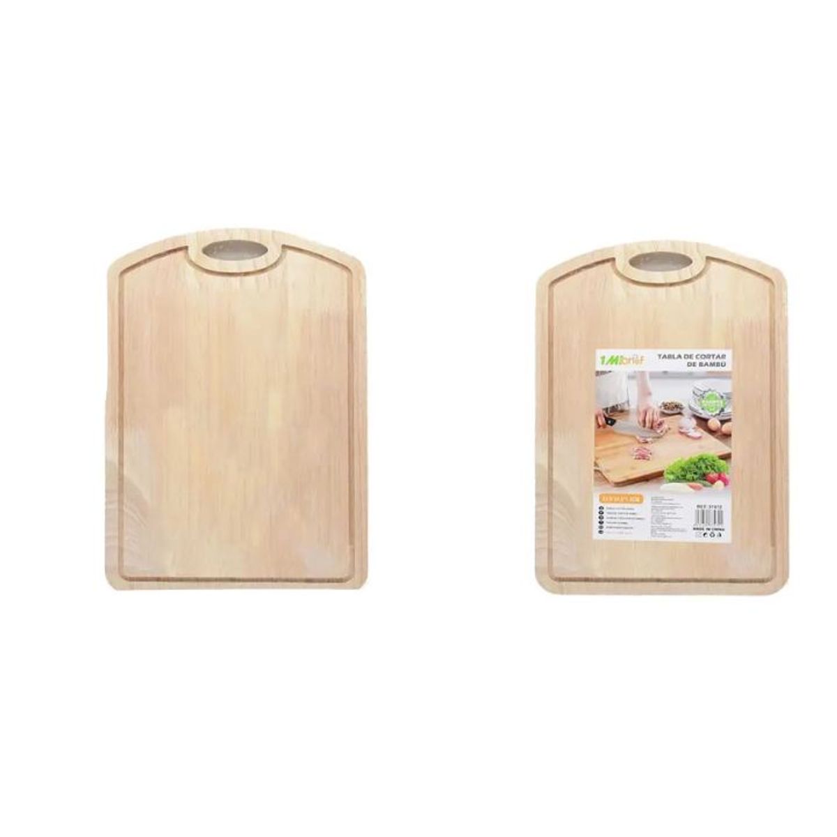 GENERICO - Tabla De Cortar De Madera Premium 23.5x34.5 cm  Superficie Firme