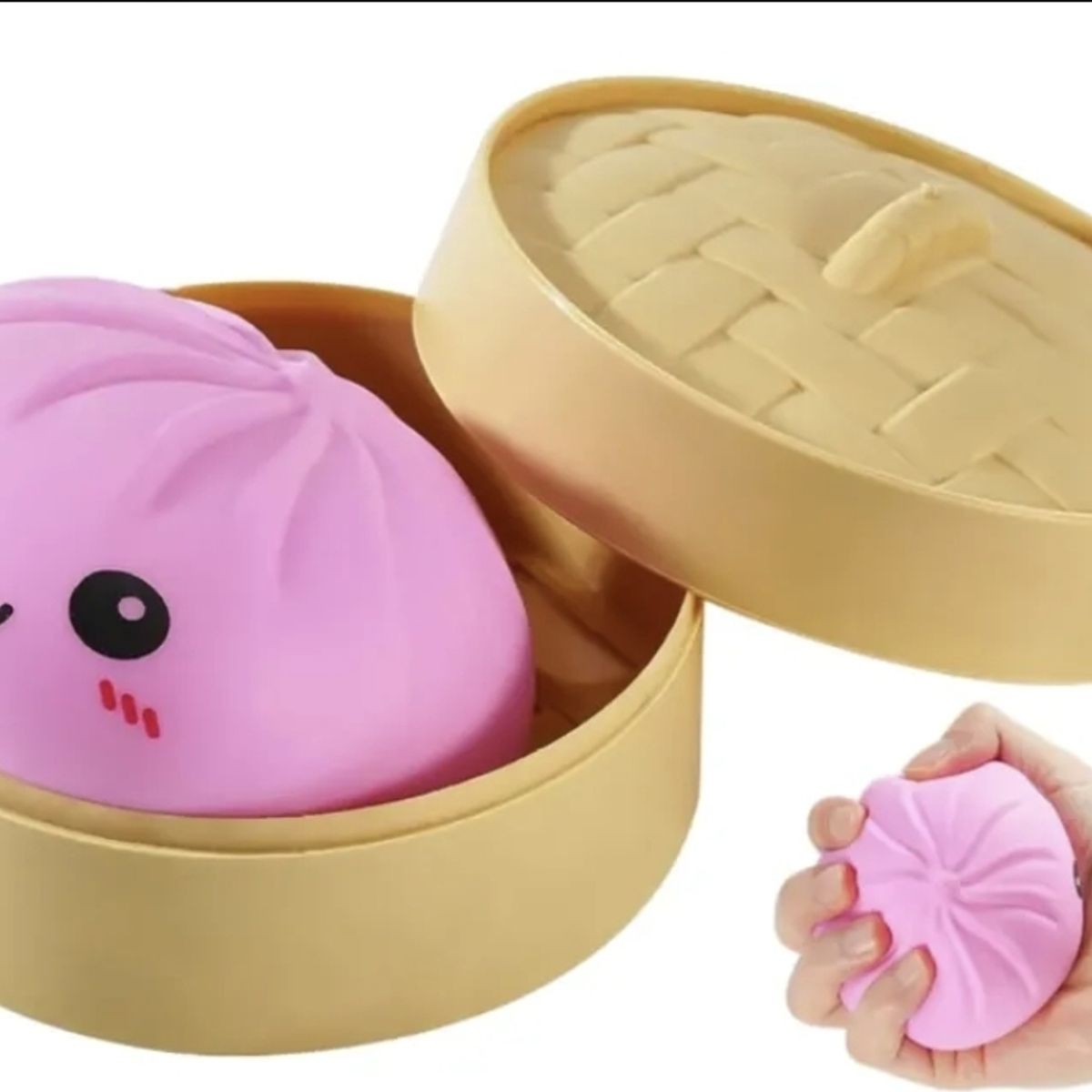 GENERICO - Dumpling squishy rosado Viral  Sensorial .