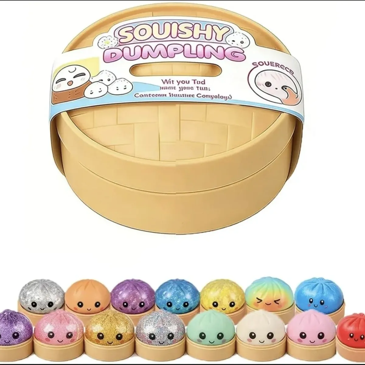 GENERICO - Dumpling squishy Viral 1Pieza  Sensorial al azar.